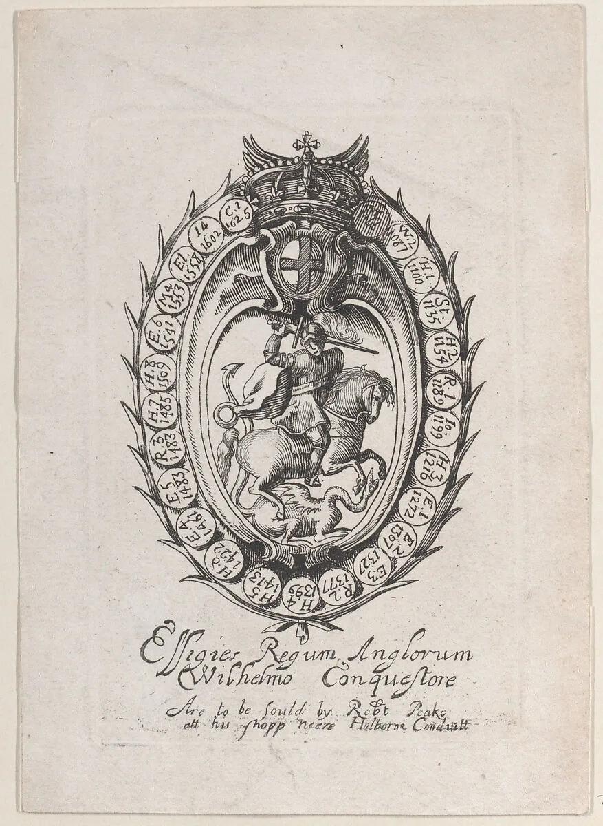 Trade Card for Sir Robert Peake, printer and publsiher — Anonymous, British, 17th century