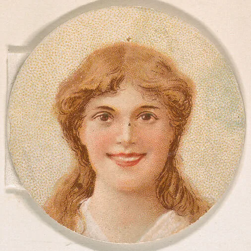Portrait of woman, from the Novelties series (N228, Type 1) issued by Kinney Bros. — Kinney Brothers Tobacco Company