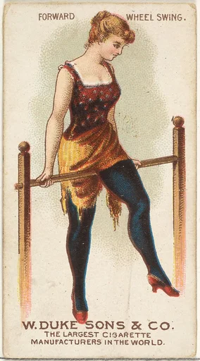 Forward Wheel Swing, from the Gymnastic Exercises series (N77) for Duke brand cigarettes