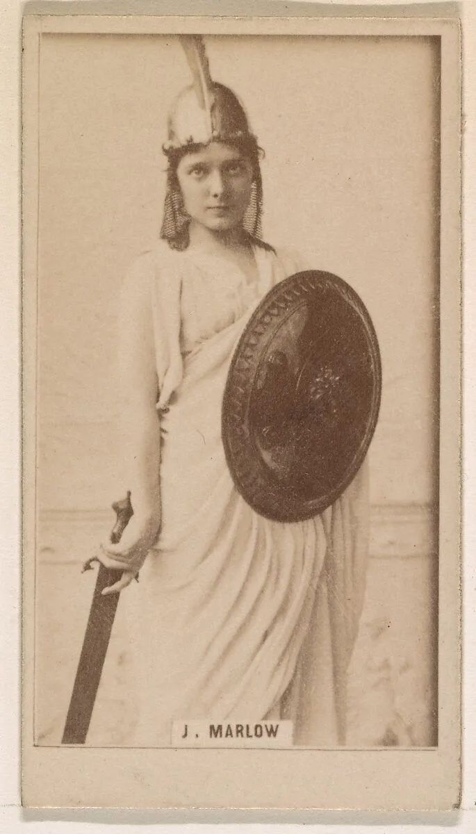Julia Marlow, from the Actresses series (N245) issued by Kinney Brothers to promote Sweet Caporal Cigarettes — Kinney Brothers Tobacco Company