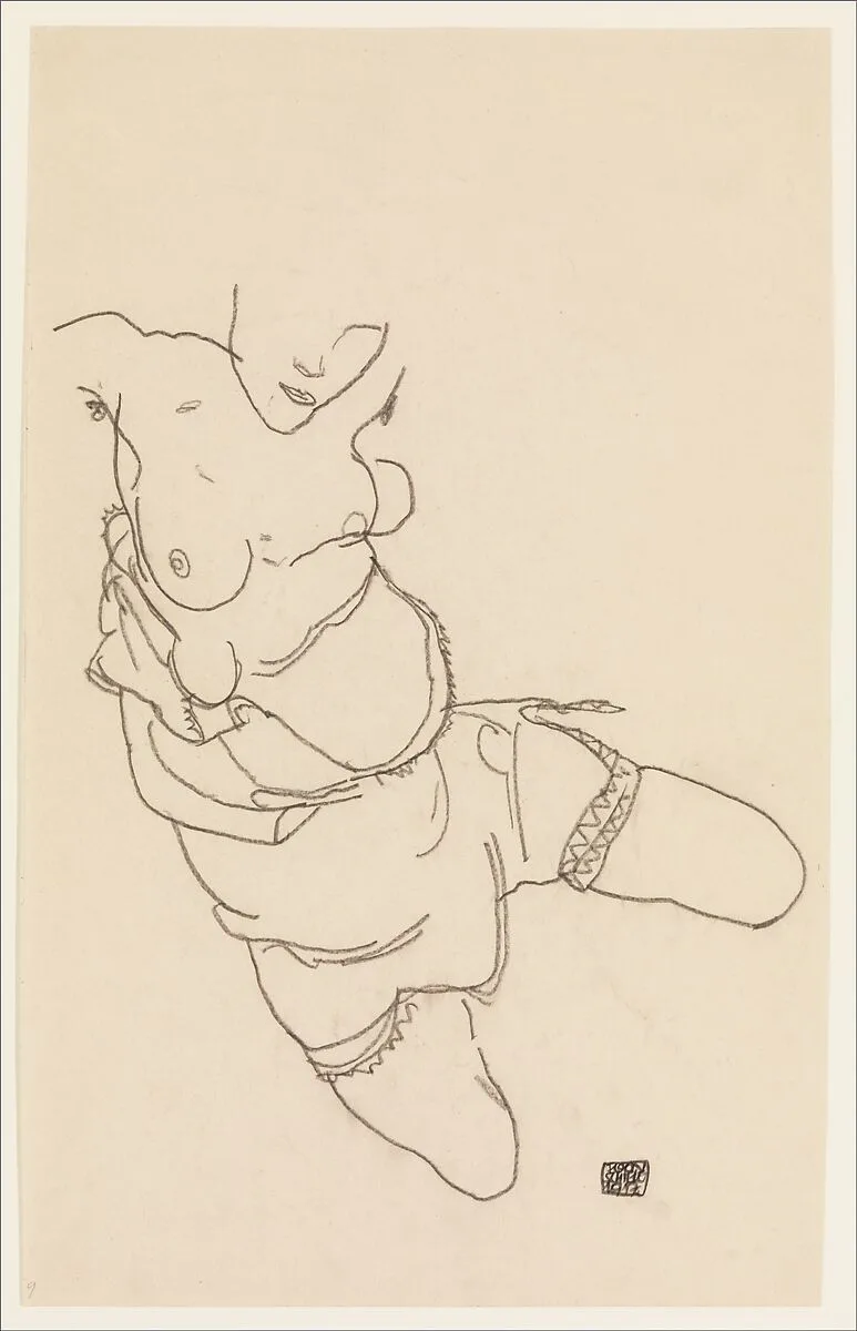 Semi-Dressed Model — Egon Schiele