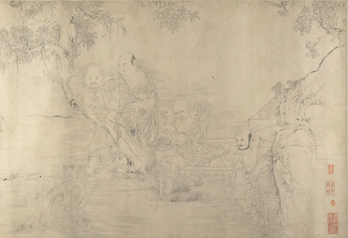 清 佚名 倣石濤 十六羅漢圖 卷|(Copy after) The Sixteen Luohans — Shitao (Zhu Ruoji)