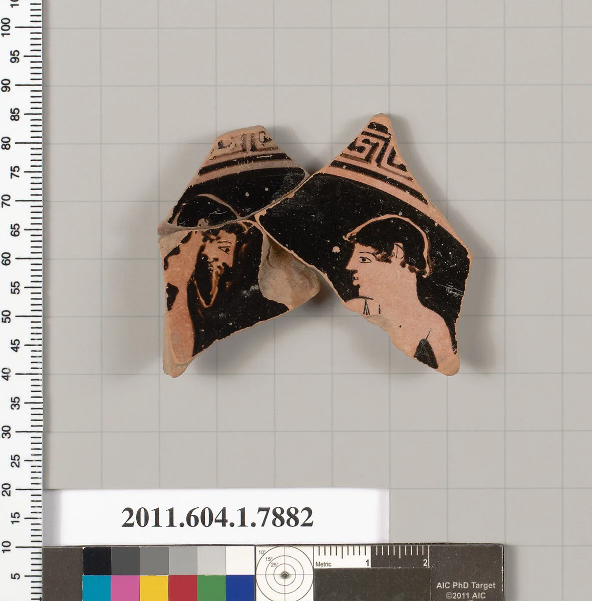 Terracotta fragment of a kylix (drinking cup) — Veii Painter