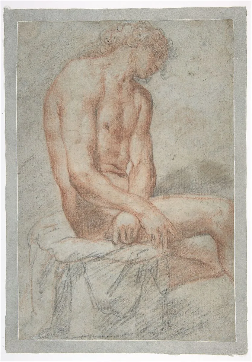 Study of a seated male figure (Ecce Homo?) — Juan Carreño de Miranda
