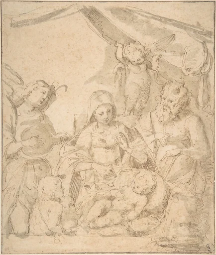 The Holy Family with Angels