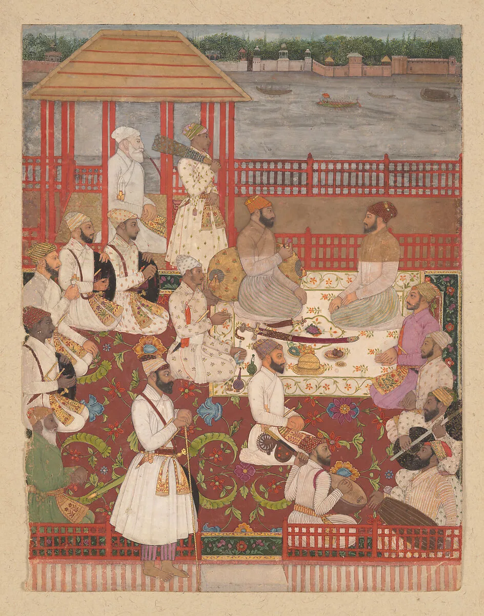 Music Party on a Riverside Terrace — Unknown
