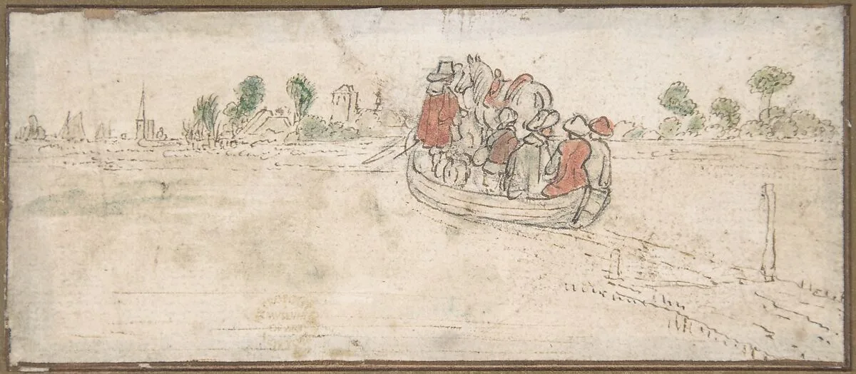 The Ferryboat — Hendrick Avercamp|Adriaen van der Cabel