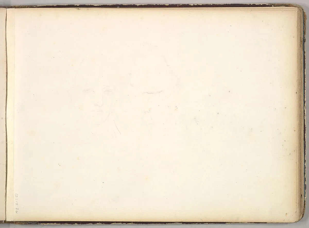 A Man's Head (in Sketch Book With Drawings on Twenty-six Leaves) — Frederic, Lord Leighton