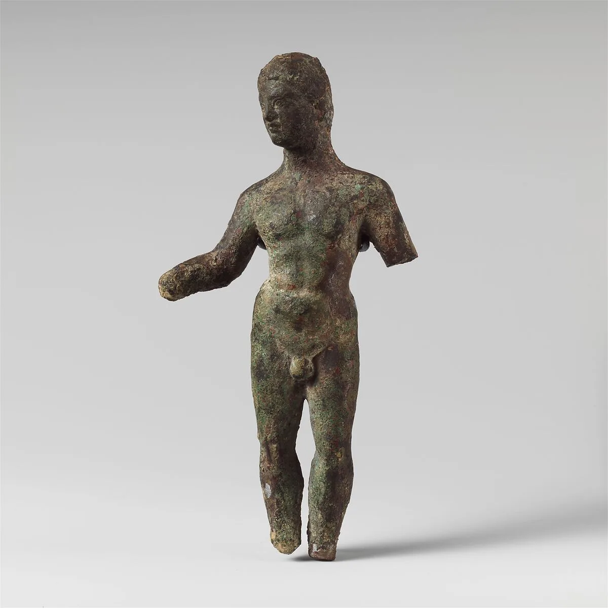 Bronze statuette of a nude youth — Unknown