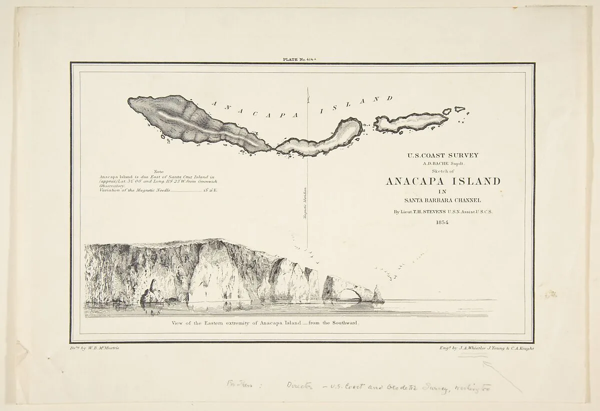 U.S. Coast Survey...Sketch of Anapaca Island in Santa Barbara Channel — James McNeill Whistler|John Young|Charles Knight|William Birch McMurtrie