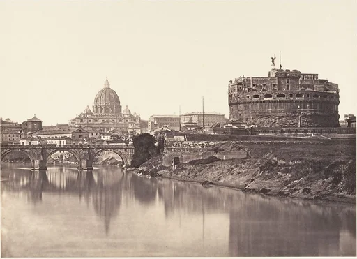 Veduta di Castel St Angelo. S. Pietro
