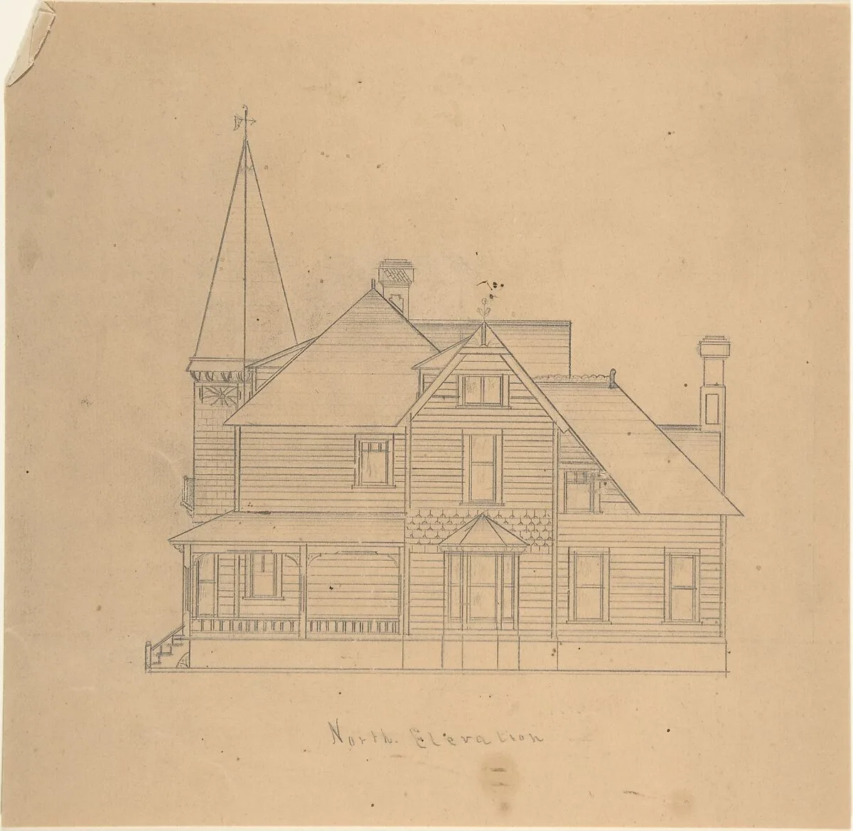 Design for a House, North Elevation — W. Strong
