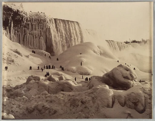 [Ice Bridge and the American Falls, Niagara, New York]
