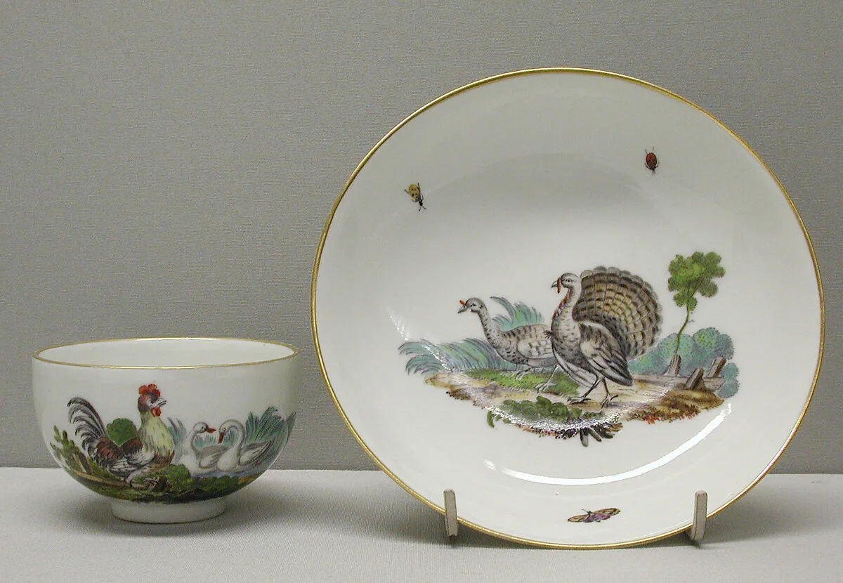 Teacup and saucer — Höchst Manufactory