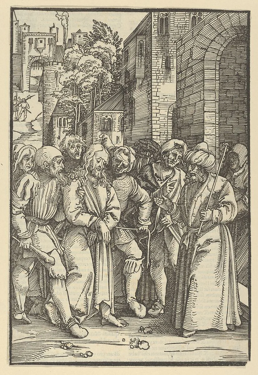 Christ before Pilate in front of his Palace, from Speculum passionis domini nostri Ihesu Christi — Hans Schäufelein|Ulrich Pinder|Friedrich Peypus