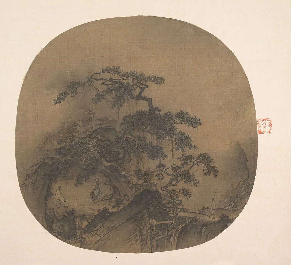 南宋 佚名 洞天論道圖 團扇|Conversation in a cave — Ma Yuan|Unidentified