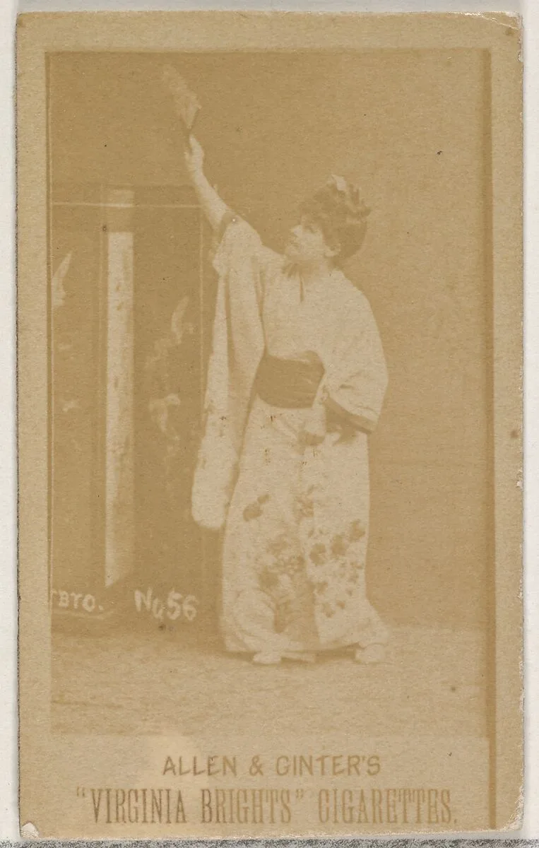 Card 56, from the Actors and Actresses series (N45, Type 5) for Virginia Brights Cigarettes — Allen & Ginter