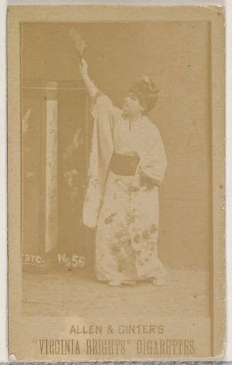 Card 56, from the Actors and Actresses series (N45, Type 5) for Virginia Brights Cigarettes