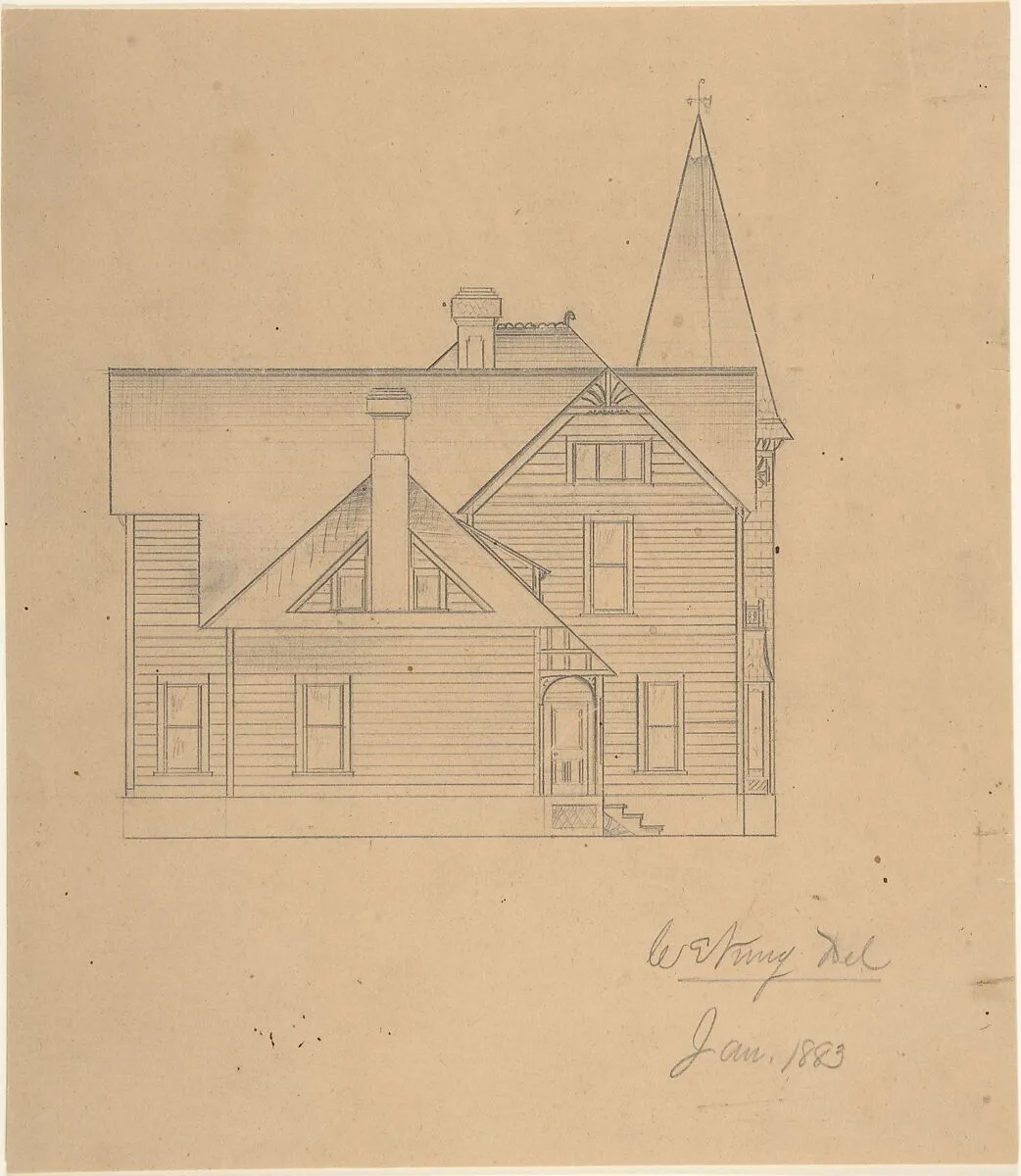 Design for a House, Side Elevation — W. Strong