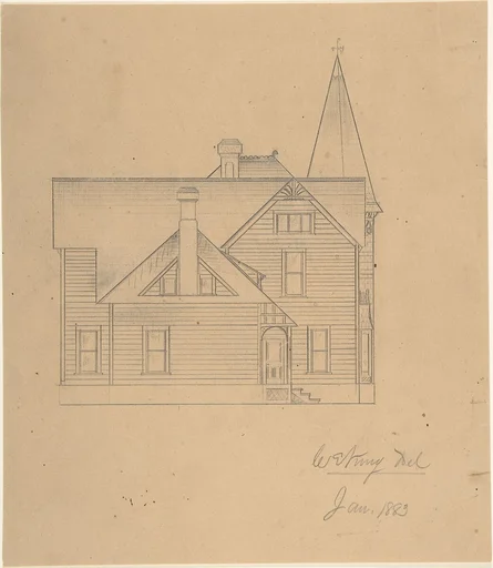 Design for a House, Side Elevation