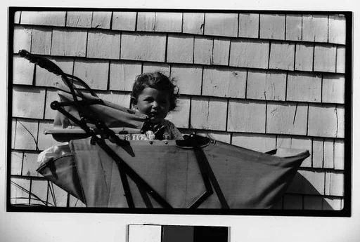 [Judith Shahn in Baby Carriage, Truro, Massachusetts]