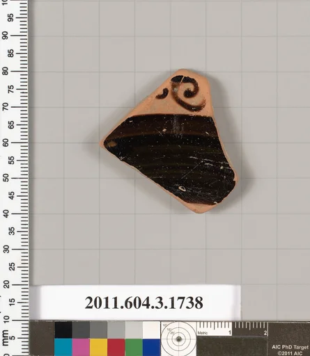Terracotta fragment of a kylix: Lip cup (drinking cup)