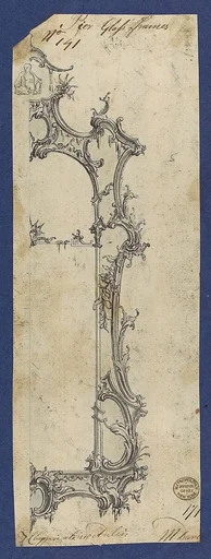 Pier Glass Frames, in Chippendale Drawings, Vol. I