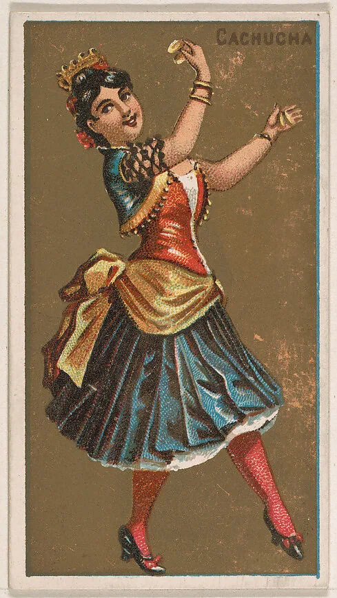 Cachucha, from National Dances (N225, Type 1) issued by Kinney Bros. — Kinney Brothers Tobacco Company