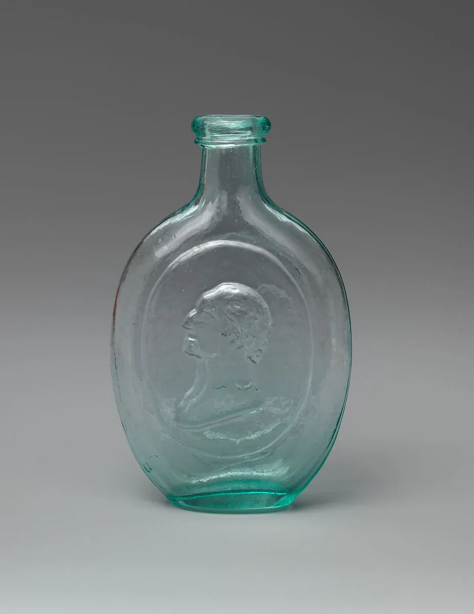 Half-pint flask — Dyottville Glass Works