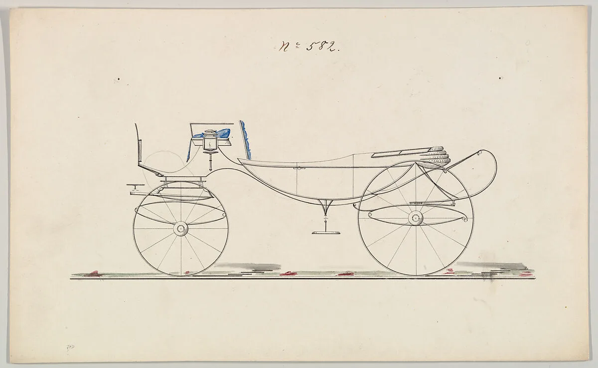 Design for Vis-à-vis/ Caleche, no. 582 — Brewster & Co.
