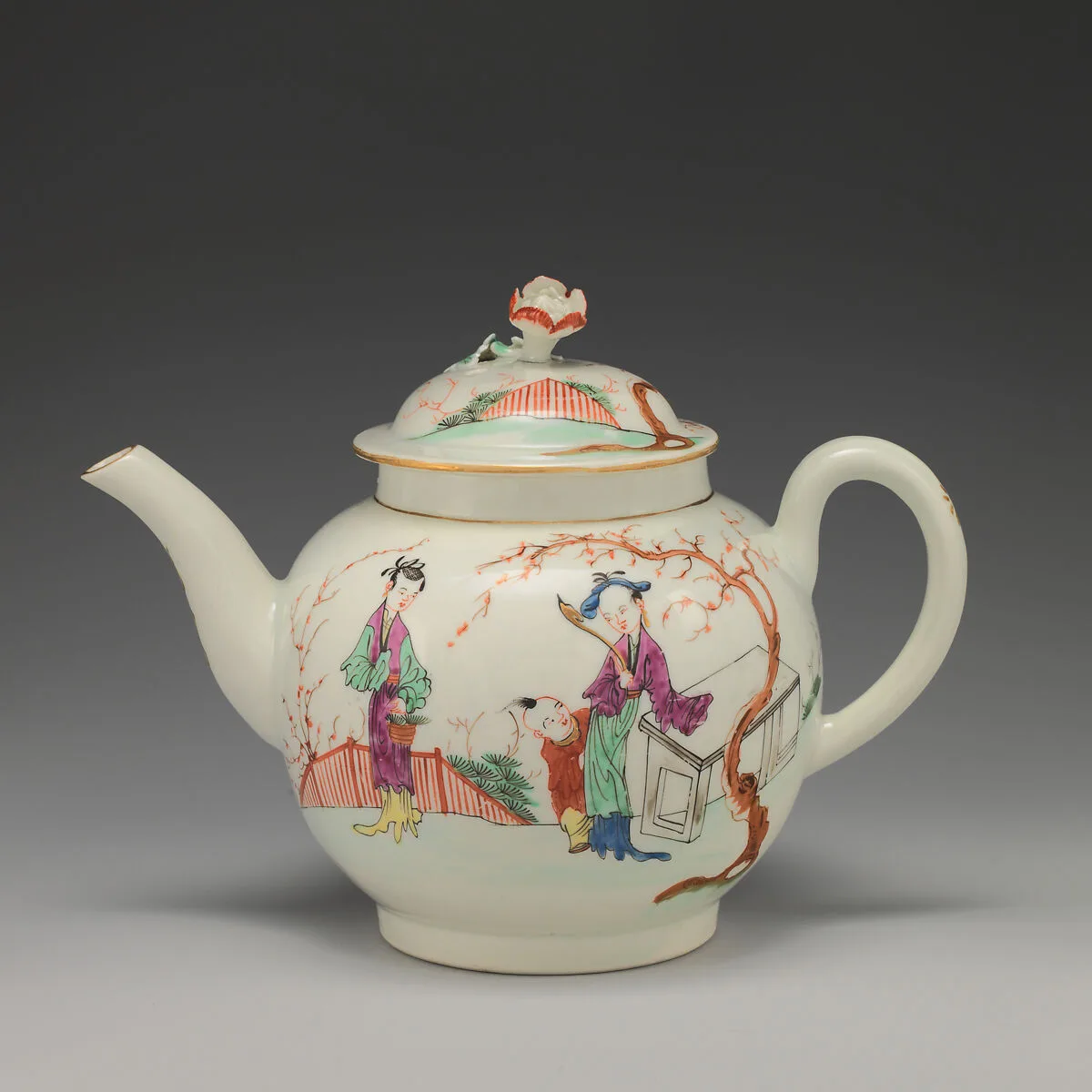Teapot — Worcester factory