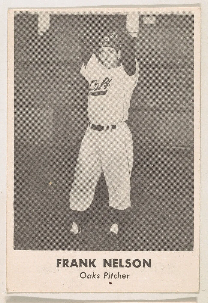 Frank Nelson, Oaks Pitcher, from the Oakland Baseball Players (Oaks) series (D317), issued by Sunbeam Bread and Remar Bread — Sunbeam Bread|Remar Baking Company