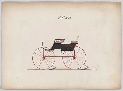 Design for 4 seat Phaeton, no top, no. 3108