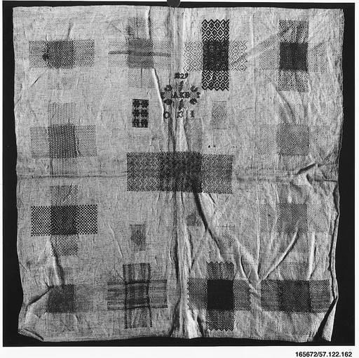 Embroidered darning sampler