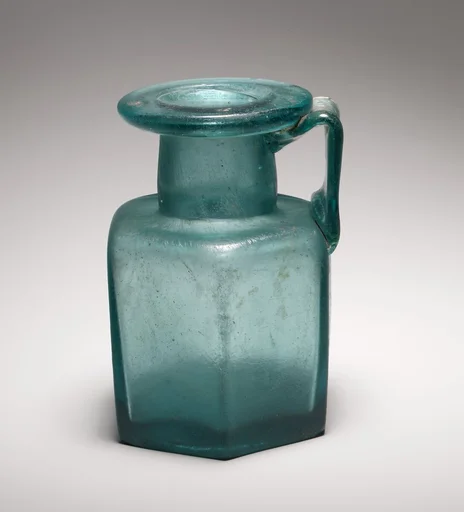 Glass hexagonal bottle