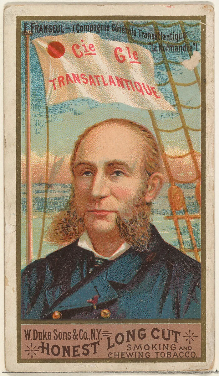 E. Frangeul, from the Sea Captains series (N127) issued by Duke Sons & Co. to promote Honest Long Cut Tobacco — George S. Harris & Sons|W. Duke, Sons & Co.