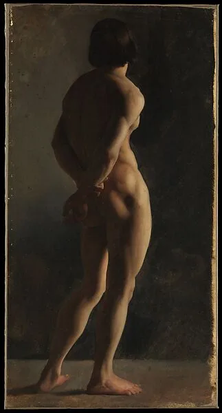 Male Nude, Seen from Behind — Hippolyte Flandrin|Paul Flandrin