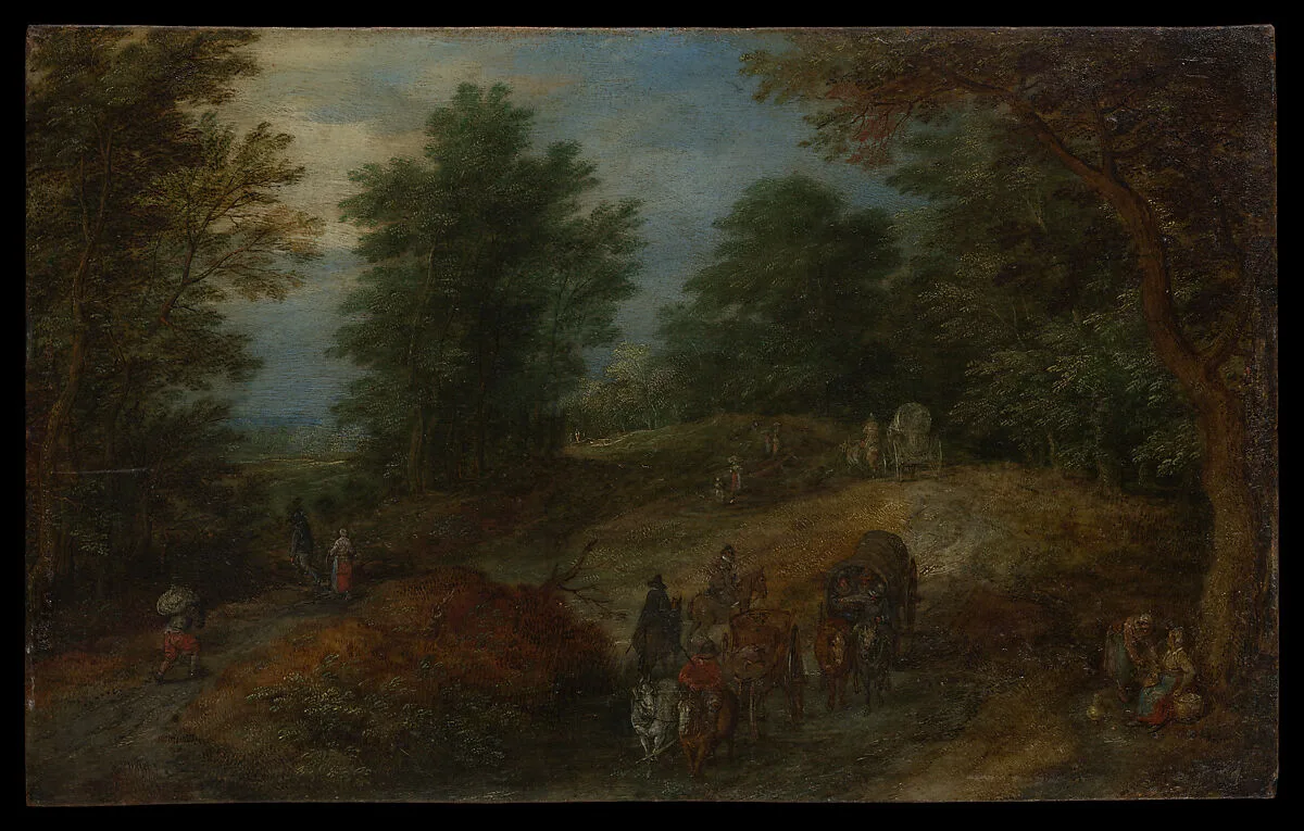 Landscape with Travelers on a Woodland Path — Jan Brueghel the Elder