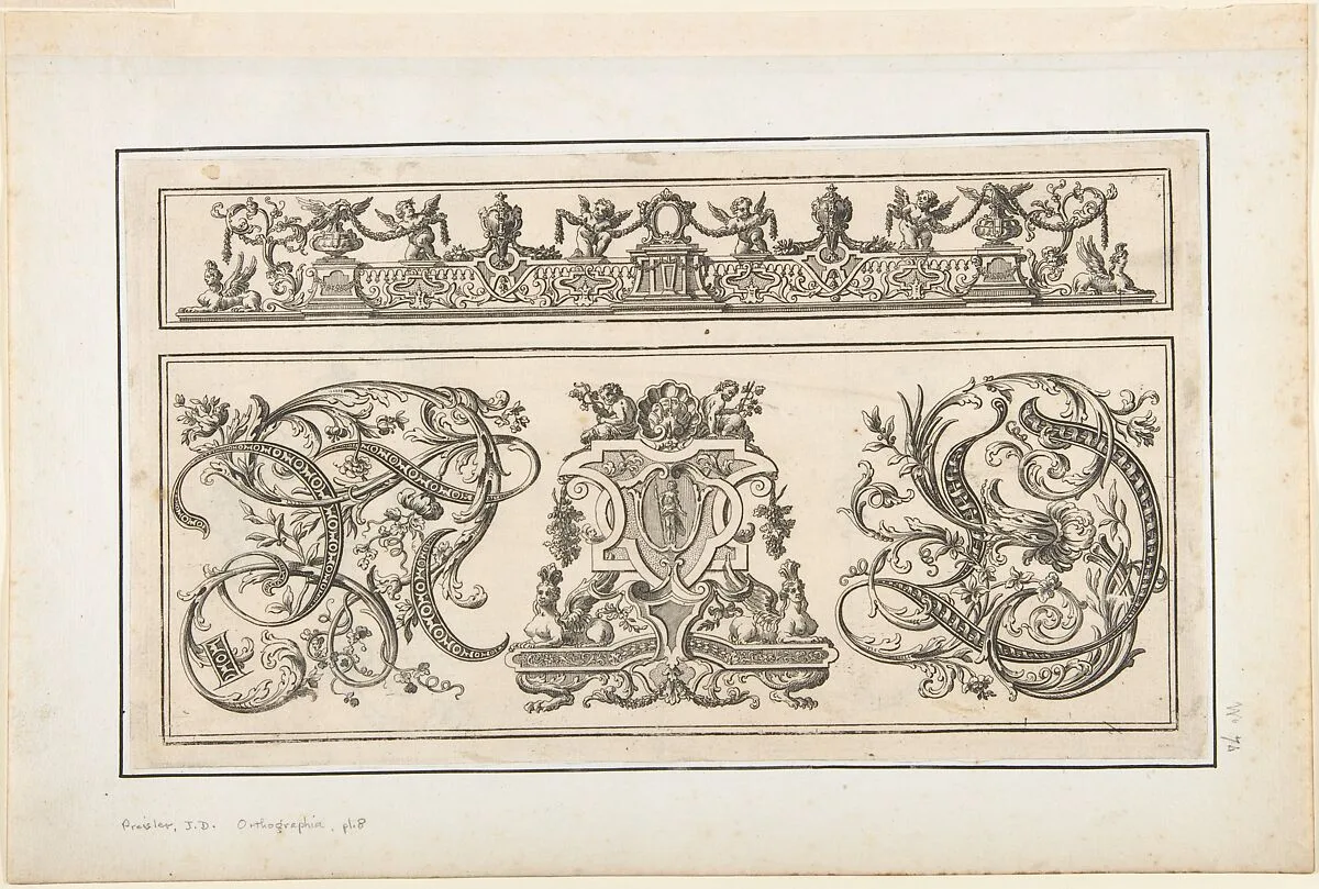 "Orthographia" pl.8 — Johann Daniel Preissler