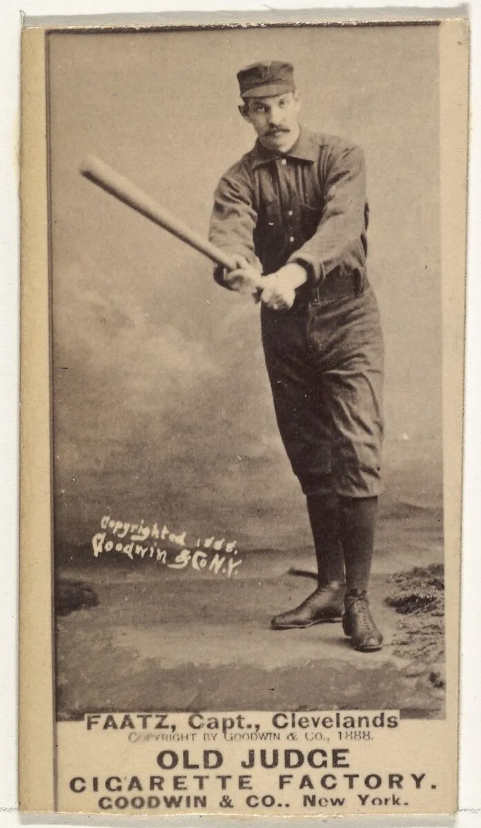 Jayson S. "Jay" Faatz, Captain, Cleveland, from the Old Judge series (N172) for Old Judge Cigarettes — Goodwin & Company