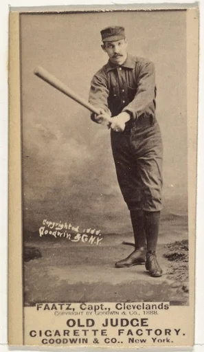 Jayson S. "Jay" Faatz, Captain, Cleveland, from the Old Judge series (N172) for Old Judge Cigarettes