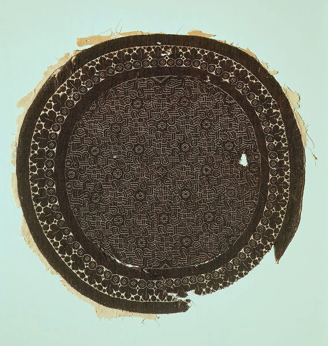Large Interlace Roundel from a Domestic Textile or Tunic — Unknown