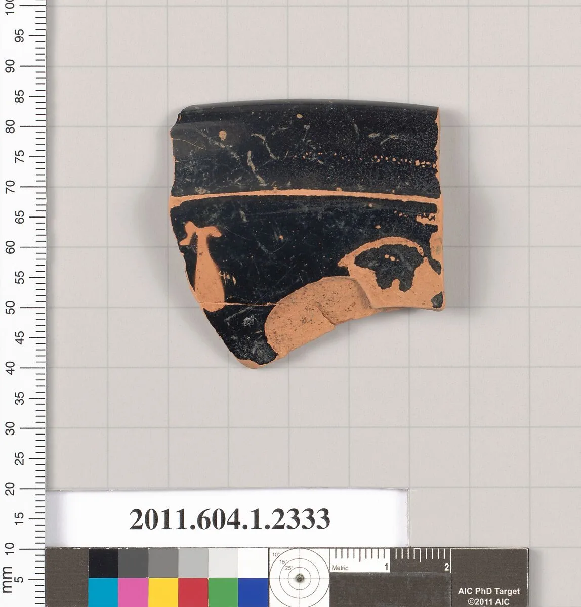 Terracotta rim fragment of a kylix (drinking cup) — Unknown