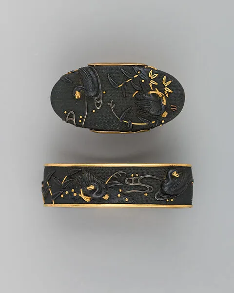 Sword-Hilt Collar and Pommel (Fuchigashira) — Unknown