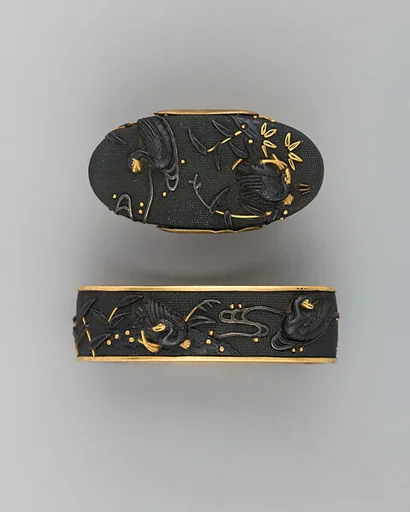 Sword-Hilt Collar and Pommel (Fuchigashira)