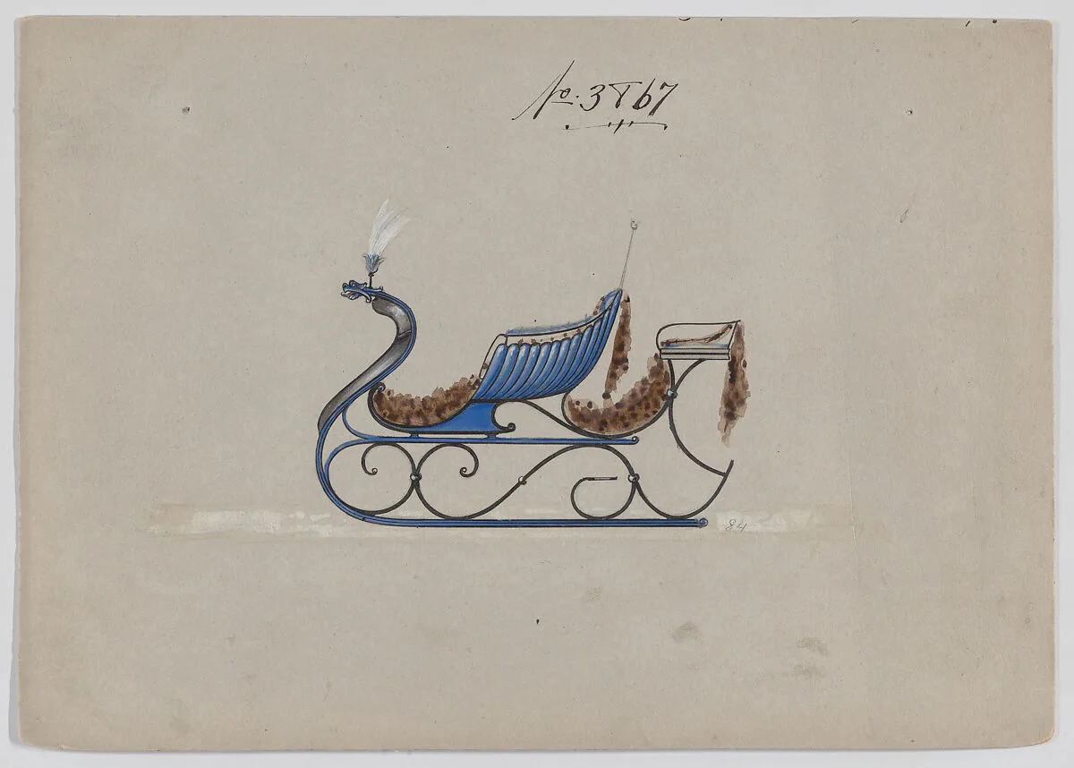 Design for Rumble Sleigh, no. 3867 — Brewster & Co.