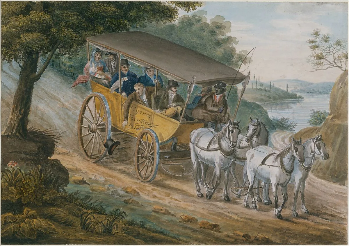 Travel by Stagecoach Near Trenton, New Jersey — Pavel Petrovich Svinin