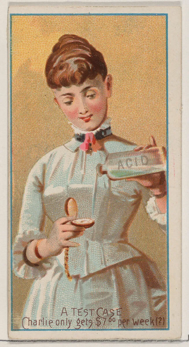 A Test Case, from the Jokes series (N87) for Duke brand cigarettes — W. Duke, Sons & Co.|George S. Harris & Sons