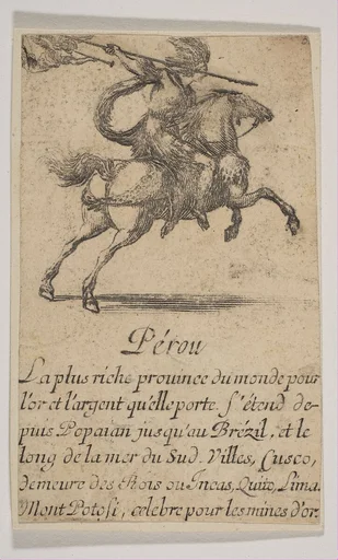 Pérou, from the playing cards "Jeu de la Géographie"