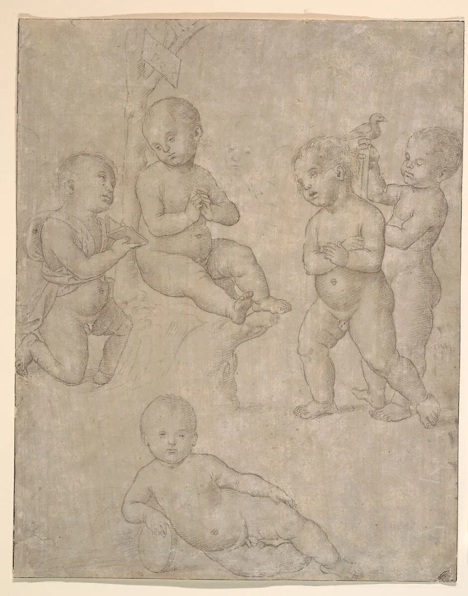 Five Nude Infants in Various Poses — Raphael (Raffaello Sanzio or Santi)